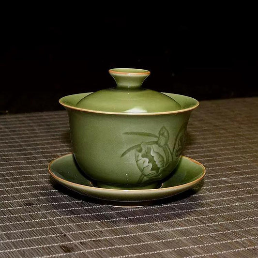 Longquan Celadon Cover Bowl