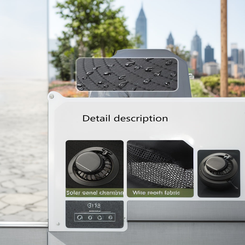 Wide Brim Solar Fan Hats for Men Women - UPF 50+ Hat with Solar Fans Built in- Solar panel & USB Charging Fan