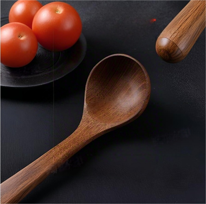 Wooden Spoons Spatula for Cooking, Nonstick Kitchen Utensils Spatula Spoons, Comfort Grip Wooden Spatula