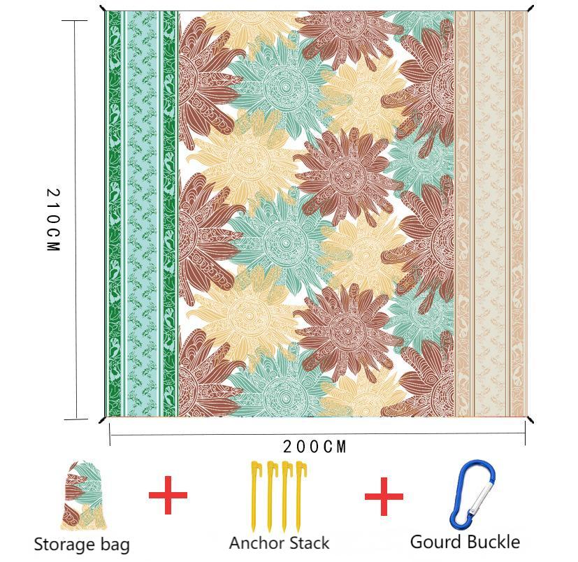 Beach Blanket Waterproof Sandproof, 79" x 83" Extra Large Sand Free Quick Drying Beach Mat, Compact Outdoor Picnic Mat for Travel, Hiking, Camping