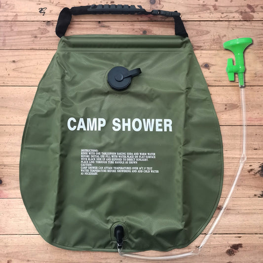 Portable Shower Bag, 5 Gal/20L Solar Heating Camping Shower Bag with Removable Hose&On-Off Switchable Shower Head, Compact Camping Shower for Camping, Hiking, Traveling, Beach Swimming
