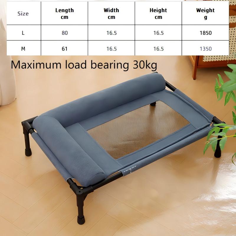 Elevated cat Bed, Large Raised Dog Cat Cot with Removable Washable Bolsters, Breathable Mesh Cover, Strong Load-Bearing Frame