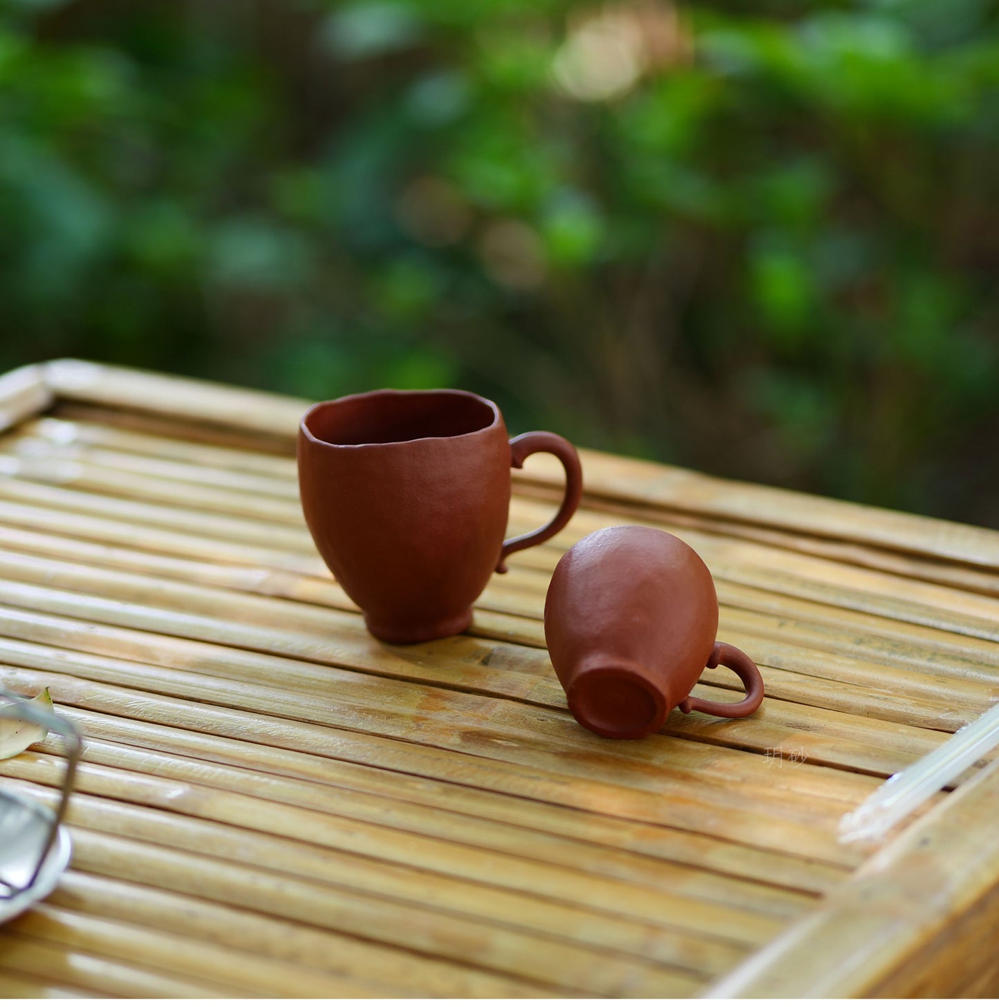 Purple clay tea cup