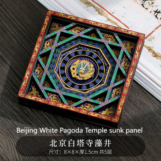 Fridge magnet,China traditional sunk panel ceiling