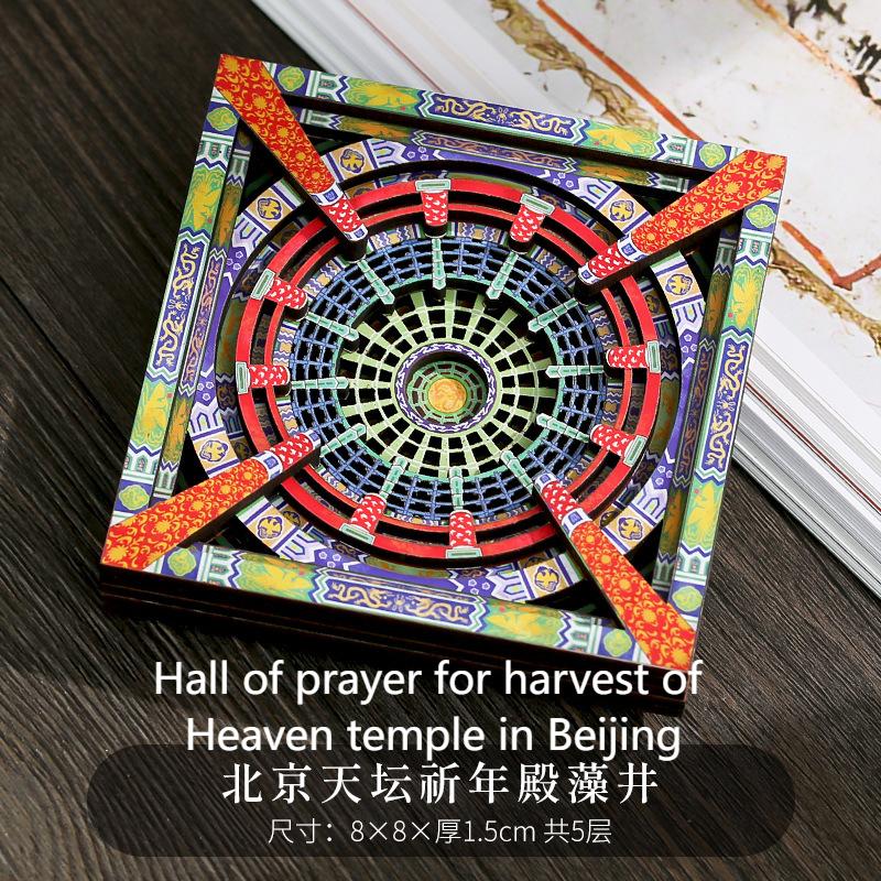 Fridge magnet,China traditional sunk panel ceiling