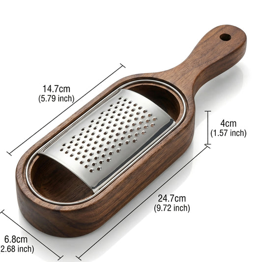 🥗 The Artisan Wood & Steel Cheese Grater - Elevate Your Culinary Ritual
