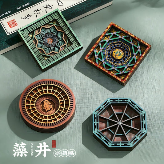 Fridge magnet,China traditional sunk panel ceiling