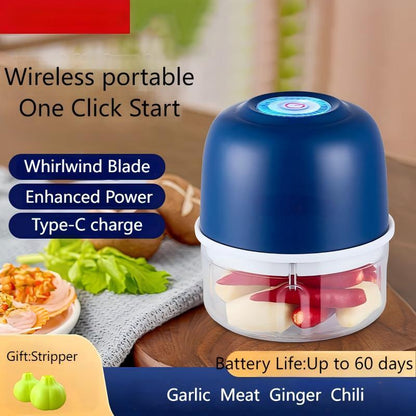 Electric Mini Garlic Chopper, Food Chopper Garlic Mincer USB, Vegetable Chopper, Onion Chopper, Portable Small Food Processor for Garlic, Ginger, Chili, Vegetables