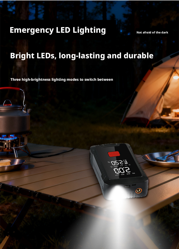 10-in-1 Portable Car Jump Starter with Air Compressor – Your Ultimate Roadside Emergency Companion