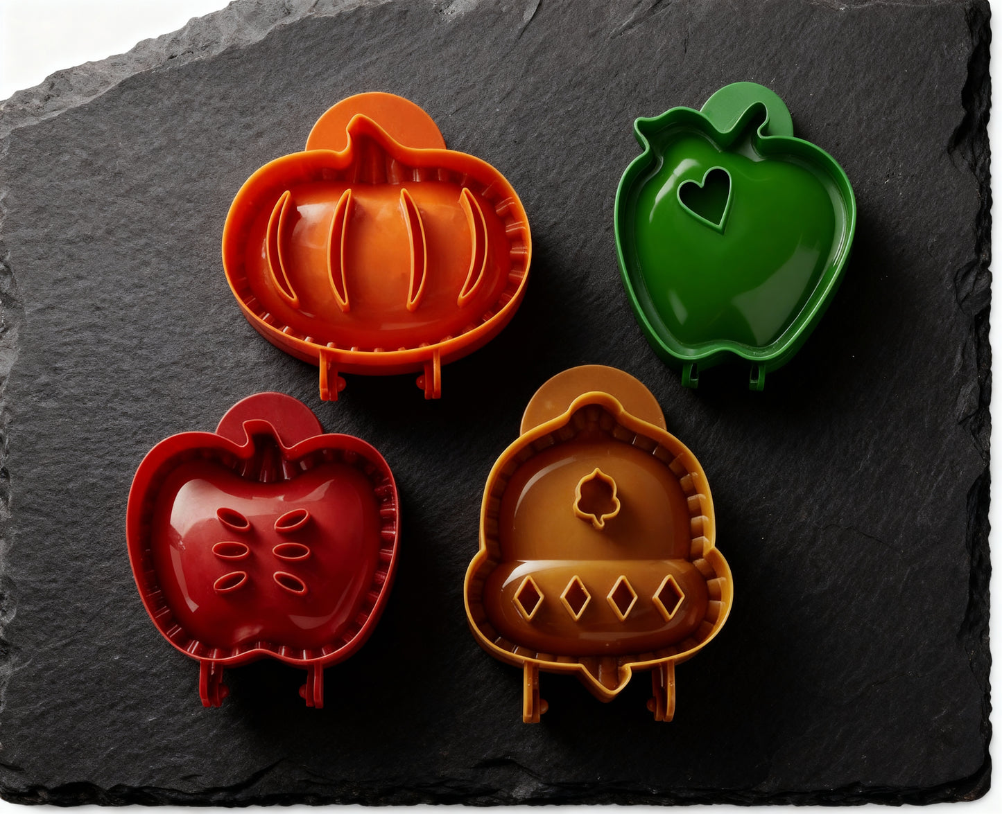 4PCS Christmas Mini Pie Molds for Baking, Party Potluck Hand Pie Molds, Pumpkin Cookie Cutters, Hand Pies Press Mold Maker for Festivals and Parties, Pies Gadgets For Ravioli,Pierogi,Calzone,Empanada