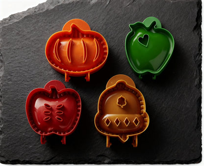 4PCS Christmas Mini Pie Molds for Baking, Party Potluck Hand Pie Molds, Pumpkin Cookie Cutters, Hand Pies Press Mold Maker for Festivals and Parties, Pies Gadgets For Ravioli,Pierogi,Calzone,Empanada