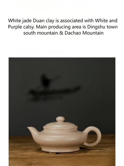 Purple clay tea cup-White Duan clay
