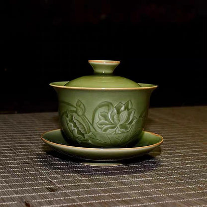 Longquan Celadon Cover Bowl