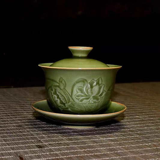 Longquan Celadon Cover Bowl
