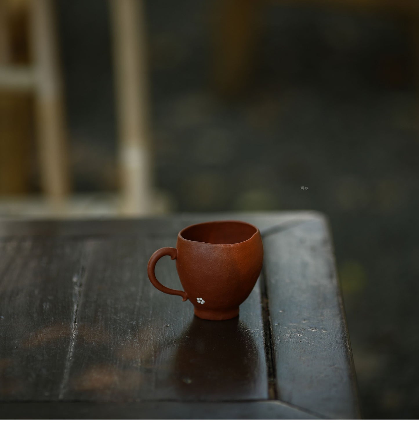 Purple clay tea cup