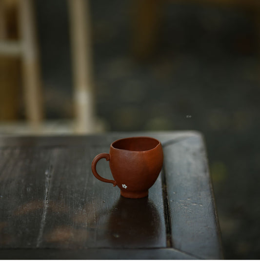 Purple clay tea cup