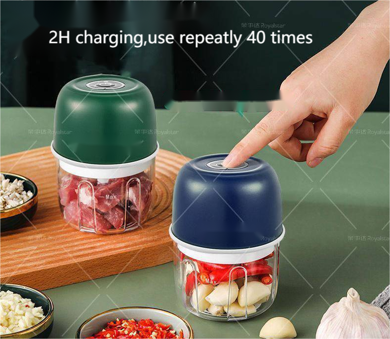Electric Mini Garlic Chopper, Food Chopper Garlic Mincer USB, Vegetable Chopper, Onion Chopper, Portable Small Food Processor for Garlic, Ginger, Chili, Vegetables