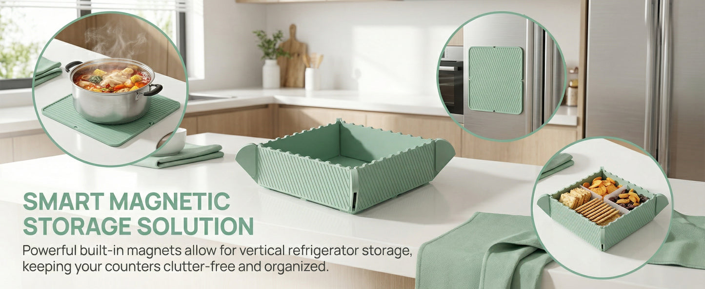 The 2-in-1 Magnetic Foldable Tray: Your Minimalist Space-Saver