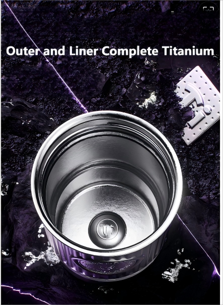Sidagar 100% Titanium Mug with Lid, Double-Wall Vacuum Insulation, Wide Mouth, Leak-Proof, Chemical-Free & Healthy, men and women hot & cold drinks, for Indoor & Outdoor Use