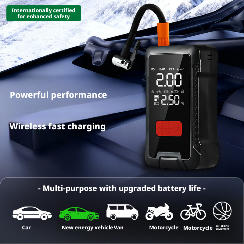 10-in-1 Portable Car Jump Starter with Air Compressor – Your Ultimate Roadside Emergency Companion