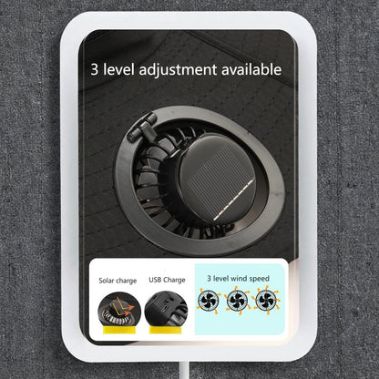 Wide Brim Solar Fan Hats for Men Women - UPF 50+ Hat with Solar Fans Built in- Solar panel & USB Charging Fan