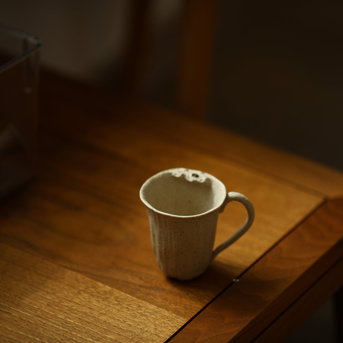 Purple clay tea cup-White Duan clay