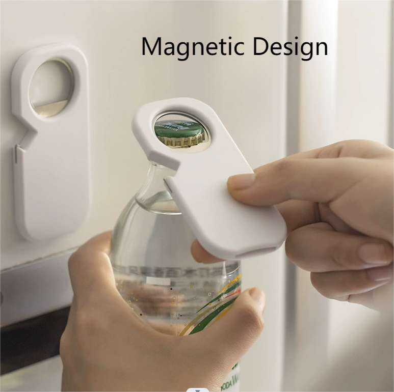 3 in 1 Magnetic Bottle Opener- Pop Can Soda Can Vegetaable Can Opener, Stick to Refrigerator