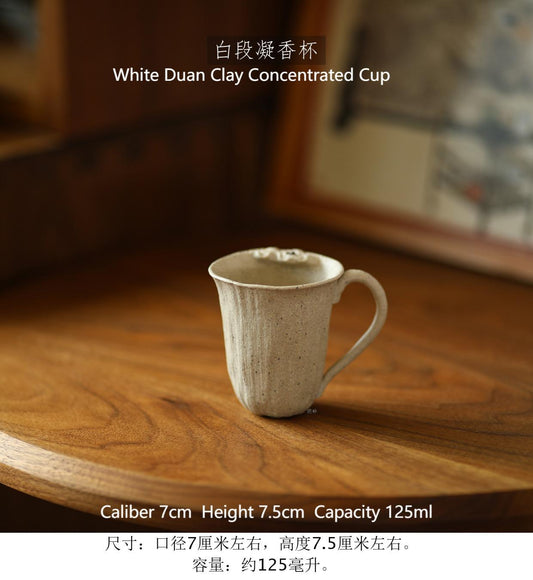 Purple clay tea cup-White Duan clay