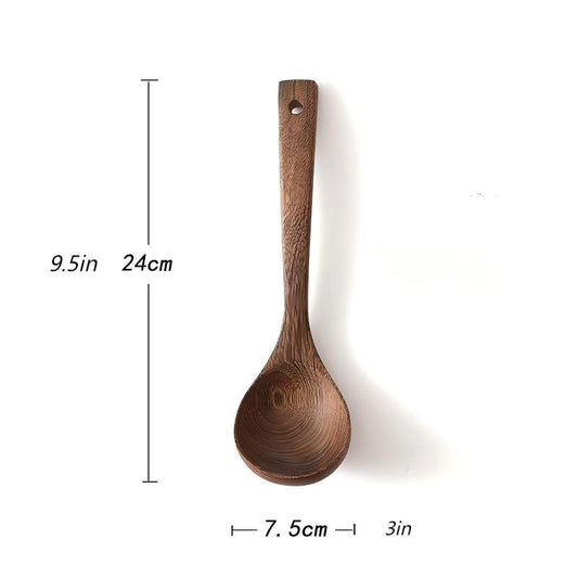 Wooden Spoons Spatula for Cooking, Nonstick Kitchen Utensils  Spatula Spoons, Comfort Grip Wooden Spatula