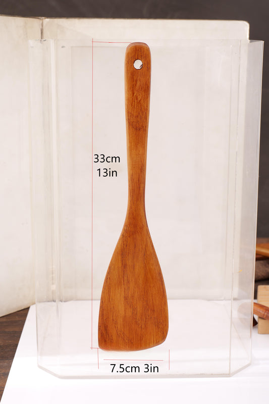 Wooden Spoons Spatula for Cooking, Nonstick Kitchen Utensils  Spatula Spoons, Comfort Grip Wooden Spatula