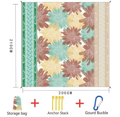 Beach Blanket Waterproof Sandproof, 79" x 83" Extra Large Sand Free Quick Drying Beach Mat, Compact Outdoor Picnic Mat for Travel, Hiking, Camping