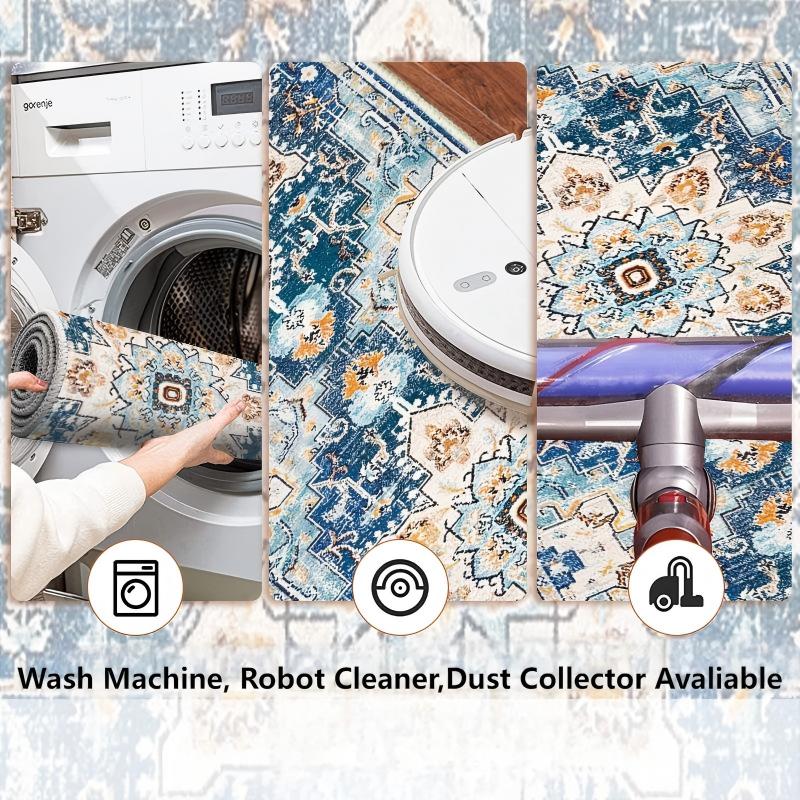 Velvet Kitchen Mats 2PCS Cushioned Non-Slip Mat Waterproof 17"x30"+17"x47" 0.4in Thickness