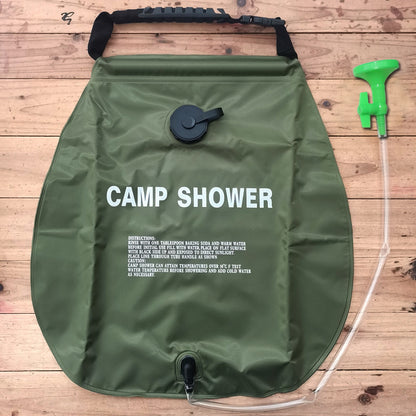 Portable Shower Bag, 5 Gal/20L Solar Heating Camping Shower Bag with Removable Hose&On-Off Switchable Shower Head, Compact Camping Shower for Camping, Hiking, Traveling, Beach Swimming