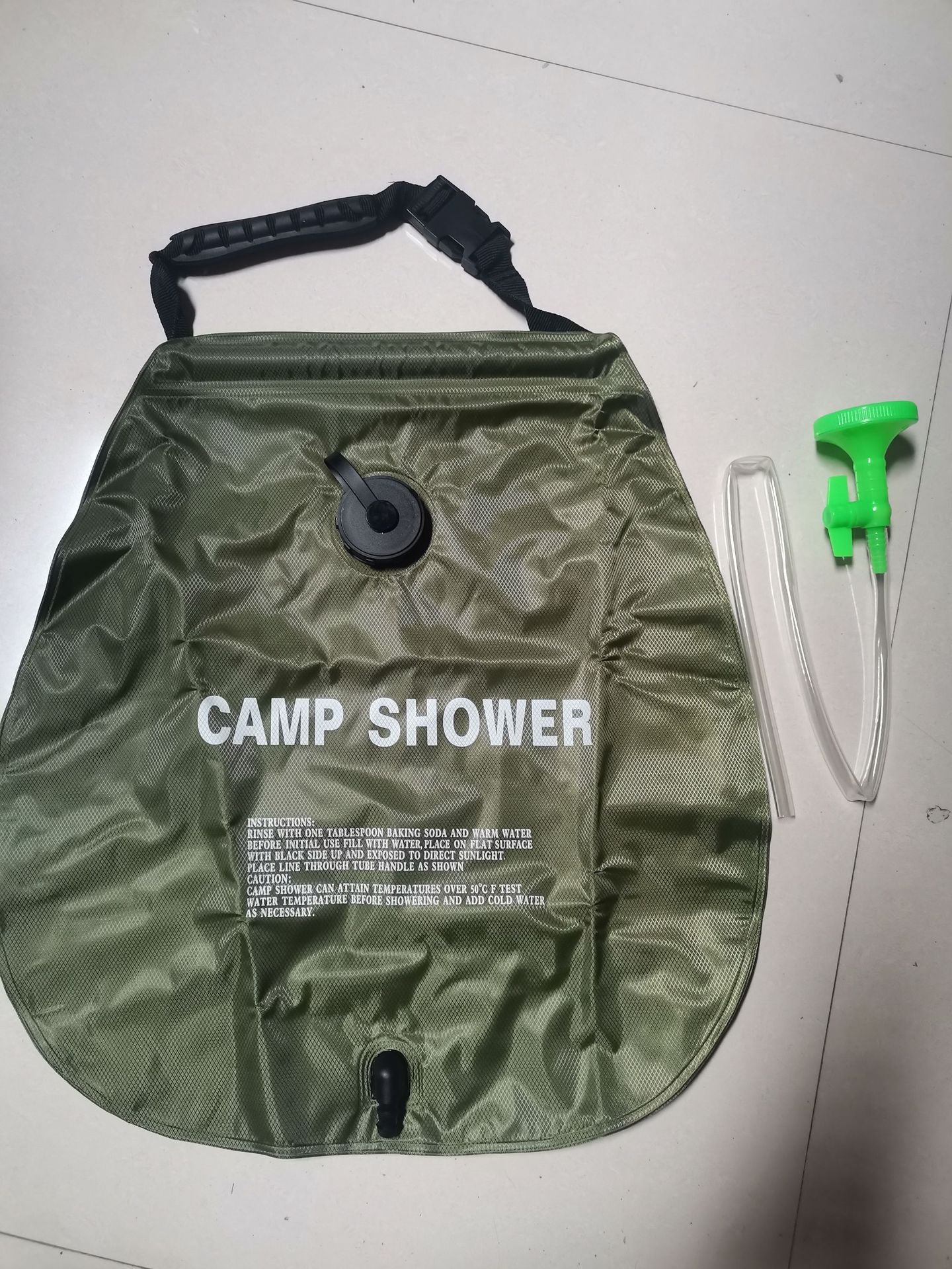 Portable Shower Bag, 5 Gal/20L Solar Heating Camping Shower Bag with Removable Hose&On-Off Switchable Shower Head, Compact Camping Shower for Camping, Hiking, Traveling, Beach Swimming
