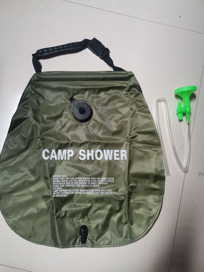 Portable Shower Bag, 5 Gal/20L Solar Heating Camping Shower Bag with Removable Hose&On-Off Switchable Shower Head, Compact Camping Shower for Camping, Hiking, Traveling, Beach Swimming