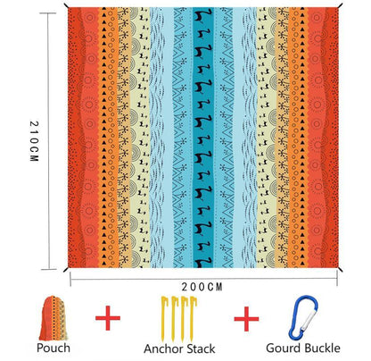 Beach Blanket Waterproof Sandproof, 79" x 83" Extra Large Sand Free Quick Drying Beach Mat, Compact Outdoor Picnic Mat for Travel, Hiking, Camping