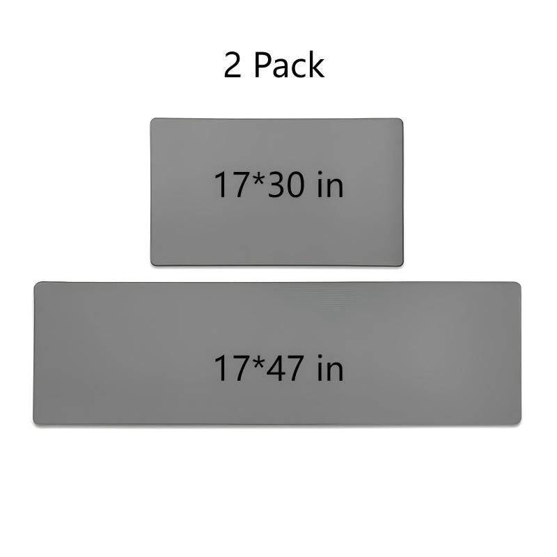 Kitchen Mats 2PCS Cushioned Anti Fatigue PVC Rugs Non-Slip Standing Sink Mat Waterproof 17"x30"+17"x47" for Kitchen Floor