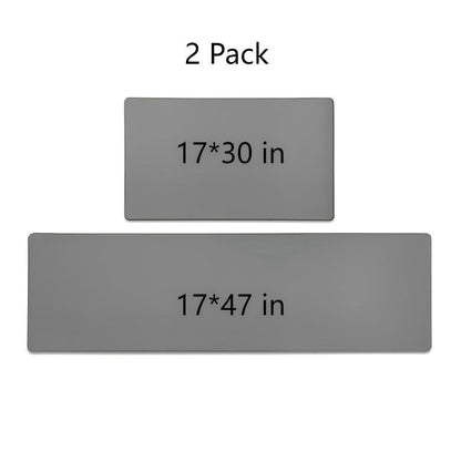 Kitchen Mats 2PCS Cushioned Anti Fatigue PVC Rugs Non-Slip Standing Sink Mat Waterproof 17"x30"+17"x47" for Kitchen Floor