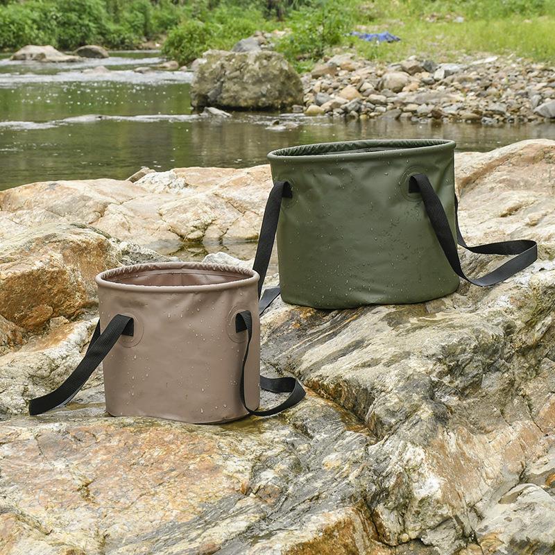 Multifunctional Collapsible Water Basin, Folding Tub, Portable Bin, Lightweight Foldable Bucket with Handles for Camping, Dish Washing, Laundry, Fishing, Hiking