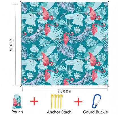 Beach Blanket Waterproof Sandproof, 79" x 83" Extra Large Sand Free Quick Drying Beach Mat, Compact Outdoor Picnic Mat for Travel, Hiking, Camping