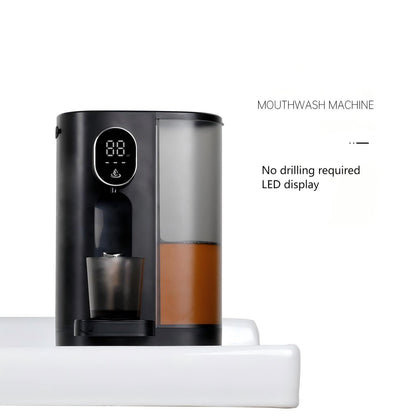 Automatic Mouthwash Dispenser for Bathroom: 20.3Oz Mouth Wash Dispensers with Magnetic Cup Holder, 4 Levels, Wall Mounted, Electric Auto Mouthwash Dispenser for Kids Adults, Bathroom Accessories