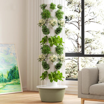 Hydroponics Growing System Tower,Vertical Hydroponic Garden Tower for Indoor & Outdoor, Tower Garden