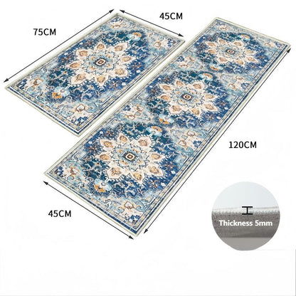 Velvet Kitchen Mats 2PCS Cushioned Non-Slip Mat Waterproof 17"x30"+17"x47" 0.4in Thickness