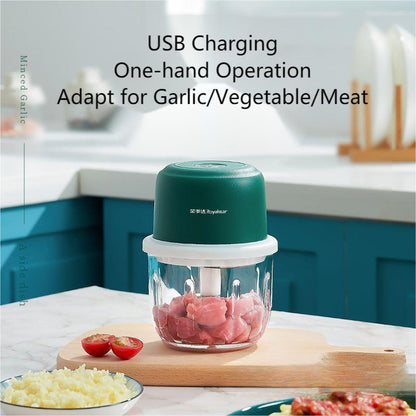 Electric Mini Garlic Chopper, Food Chopper Garlic Mincer USB, Vegetable Chopper, Onion Chopper, Portable Small Food Processor for Garlic, Ginger, Chili, Vegetables