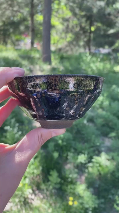 JianZhan-Golden Oil drop Tenmoku,Tea cup